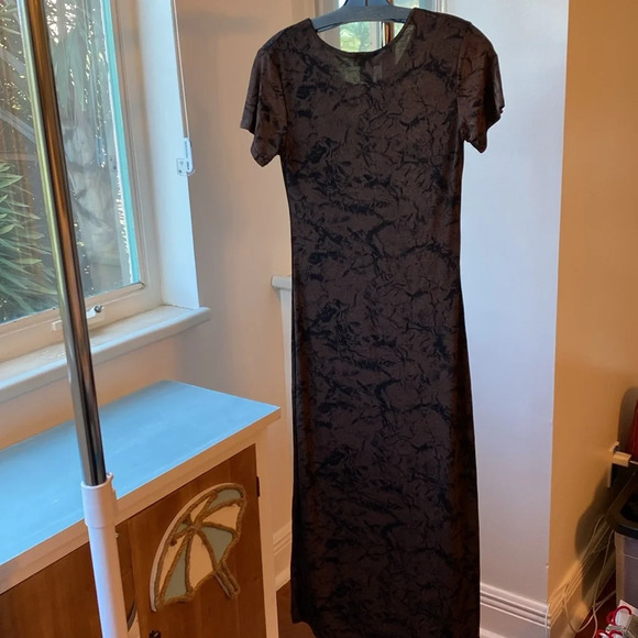 Vintage Brown Long‎ Dress - Picture 5 of 10